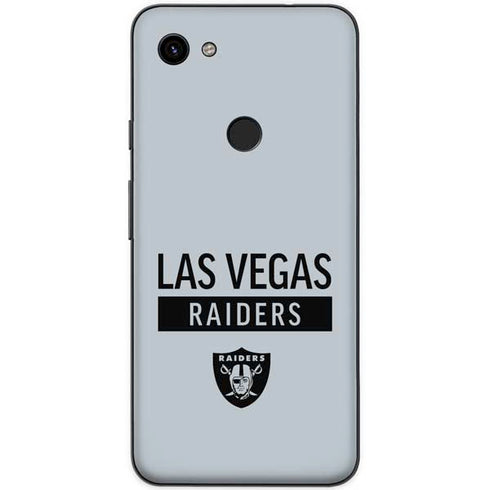 NFL Las Vegas Raiders Silver Performance Series Google Pixel 3a XL Skin